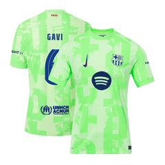 Authentic GAVI #6 Barcelona Third Away Soccer Jersey 2024/25 - UCL??Spotify Logo Without Text?ê?