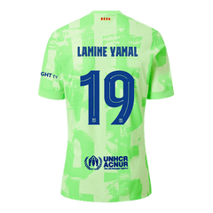 Authentic LAMINE YAMAL #19 Barcelona Third Away Soccer Jersey 2024/25 - UCL??Spotify Logo Without Text?ê?