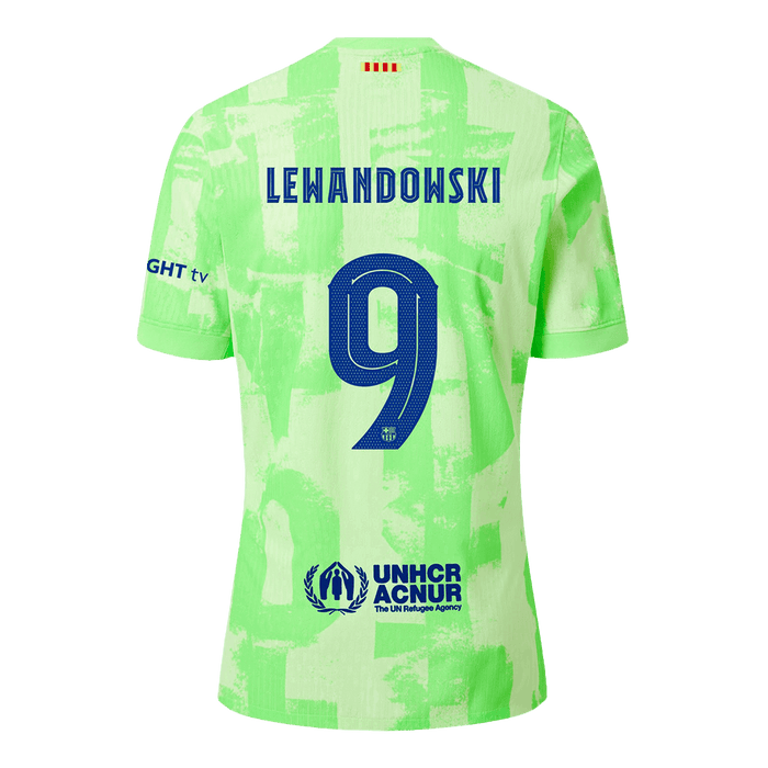 Authentic LEWANDOWSKI #9 Barcelona Third Away Soccer Jersey 2024/25 - UCL??Spotify Logo Without Text?ê?