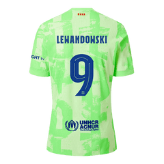 Authentic LEWANDOWSKI #9 Soccer Jersey Barcelona Third Away Shirt 2024/25 UCL