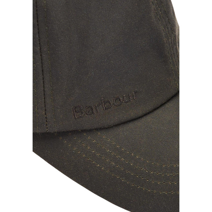 Image 3 : Détail de la matière et de la finition du chapeau Barbour homme vert — Delvale