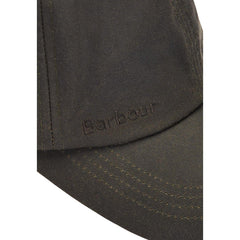 Image 3 : Détail de la matière et de la finition du chapeau Barbour homme vert — Delvale