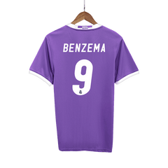 BENZEMA #9 Real Madrid Retro Jersey Away Soccer Shirt 2016/17