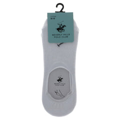 Image 3 : Détail semelle intérieure blanche chaussette invisible Beverly Hills Polo Club avec logo cavalier et mention COTONE, pack 3 paires homme — Delvale