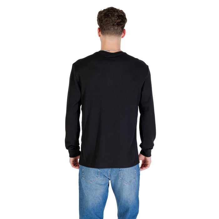 Image 2 : Pull Calvin Klein Jeans homme noir détail col rond et logo — Delvale