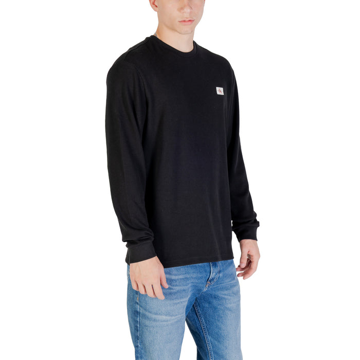 Image 3 : Pull Calvin Klein Jeans homme noir vue dos coupe regular — Delvale