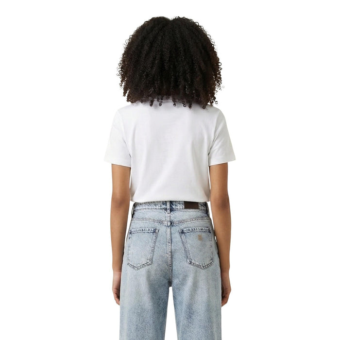 Image 2 : Vue détaillée du t-shirt Calvin Klein Jeans blanc femme avec impression logo frontale — Delvale