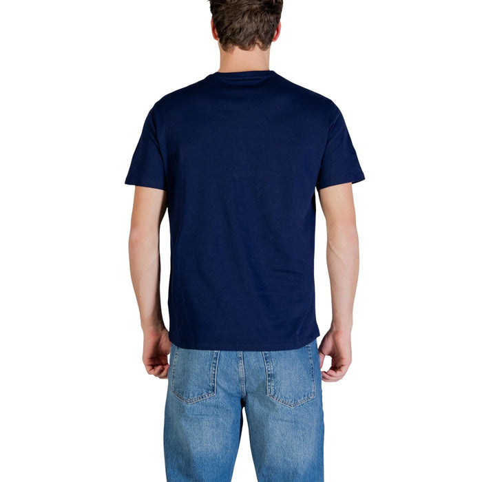 Image 2 : Vue de face du t-shirt Calvin Klein Jeans homme bleu marine, coupe regular fit et encolure ronde — Delvale