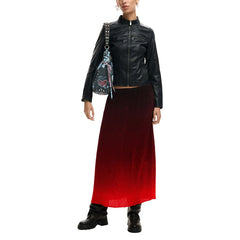 Image 2 : Détail veste Desigual noire polyuréthane manches longues et poches frontales — Delvale