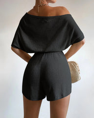 Miami Knit Romper - Black