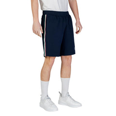 Image 3 : Pantalon homme EA7 bleu marine, vue d'ensemble du modèle casual chic — Delvale