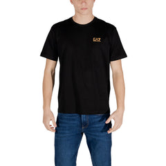 Image 1 : T-shirt EA7 homme noir col rond manches courtes en coton — Delvale