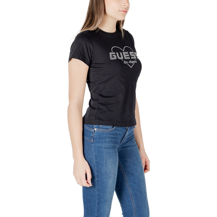 Image 3 : Vue d'ensemble du t-shirt Guess Active noir avec inscription Los Angeles — delvale