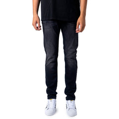 Image 1 : Jean homme Jack & Jones noir fermeture zip et bouton vue de face — delvale