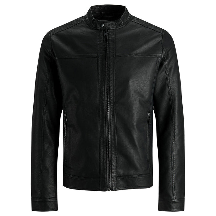 Image 1 : Veste zippée Jack & Jones homme coloris noir, vue de face — delvale