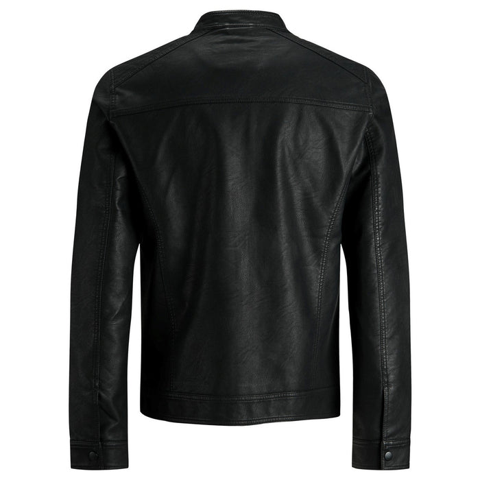 Image 2 : Jaquette Jack & Jones homme noire manches longues et poches frontales, vue de détail — delvale