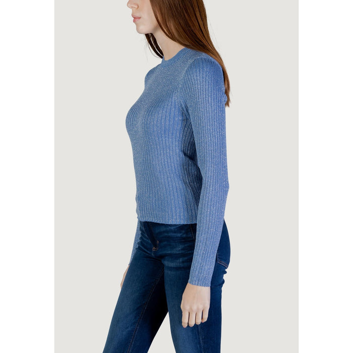 Image 2 : Détail pull bleu azur Jacqueline De Yong coupe féminine viscose — delvale