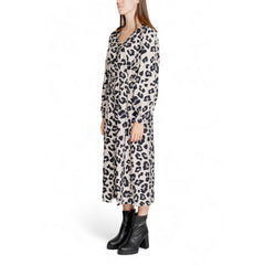Image 3 : Robe léopard gris Jacqueline De Yong coupe fluide manches longues — delvale