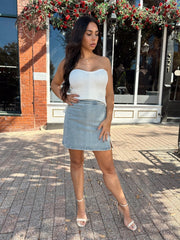Jessa Medium Wash Denim Mini Skirt
