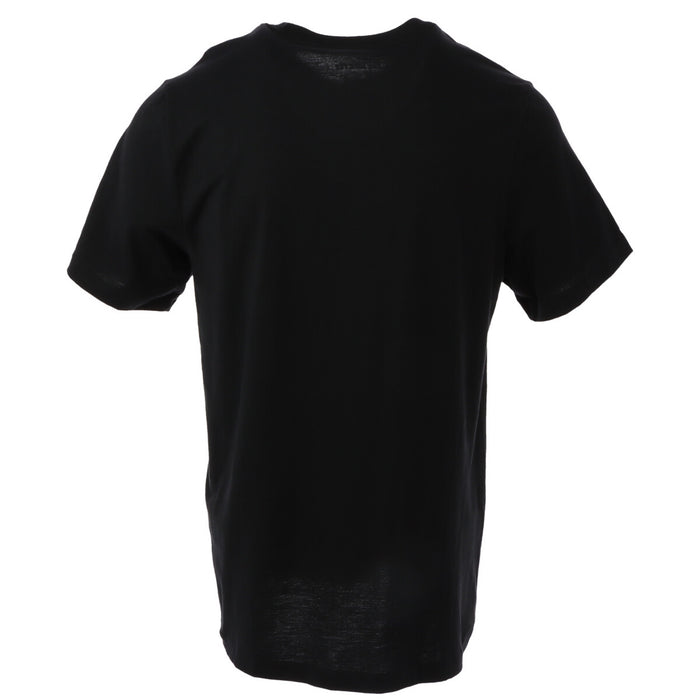 Image 2 : Détail du t-shirt Nike Just Do It homme noir, tissu coton souple col rond et manches courtes — Delvale