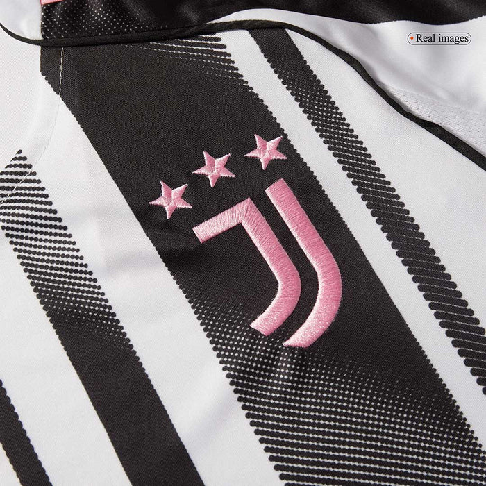 Juventus Jeep x Visit Detroit Sponsor Home Soccer Jersey Kit(Jersey+Shorts) 2025/26 Black&White