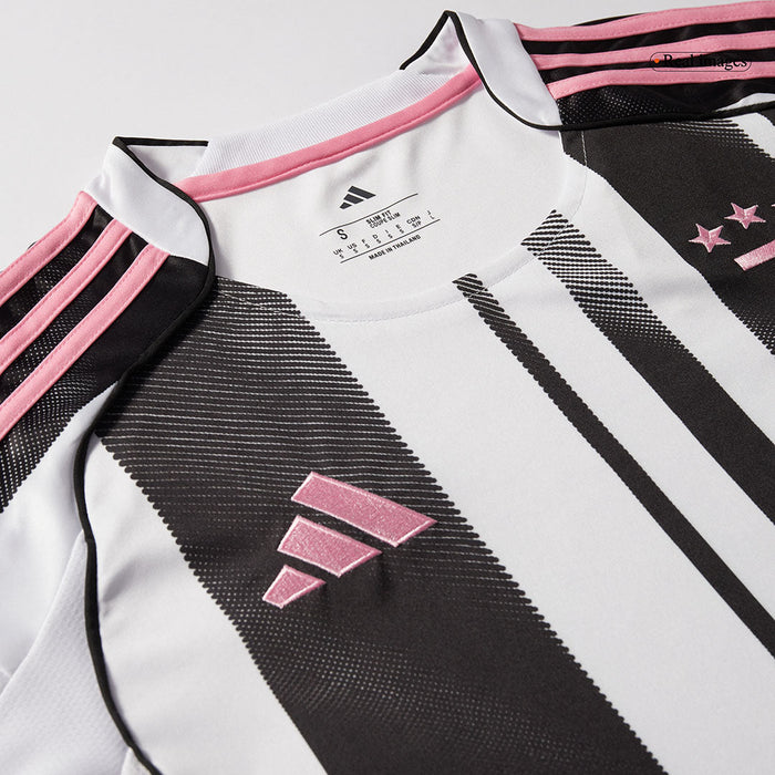 Juventus Jeep x Visit Detroit Sponsor Home Soccer Jersey Kit(Jersey+Shorts) 2025/26 Black&White