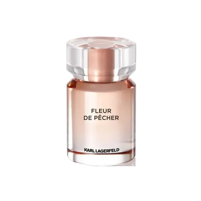 Image 1 : Flacon Karl Lagerfeld Fleur de Pêcher Eau de Parfum 100ml design épuré — Delvale