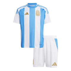 Kid's Argentina Home Soccer Jersey Kit(Jersey+Shorts) Copa America 2024