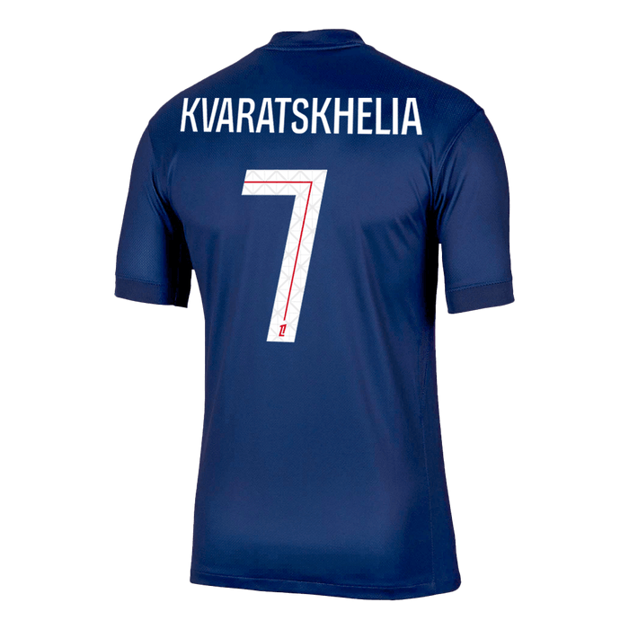 KVARATSKHELIA #7 PSG Home Soccer Jersey 2025/26
