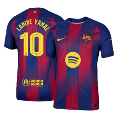 LAMINE YAMAL #10 Barcelona Home Authentic Soccer Jersey 2025/26 - UCL