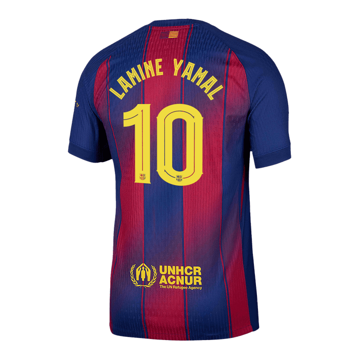 LAMINE YAMAL #10 Barcelona Home Authentic Soccer Jersey 2025/26 - UCL