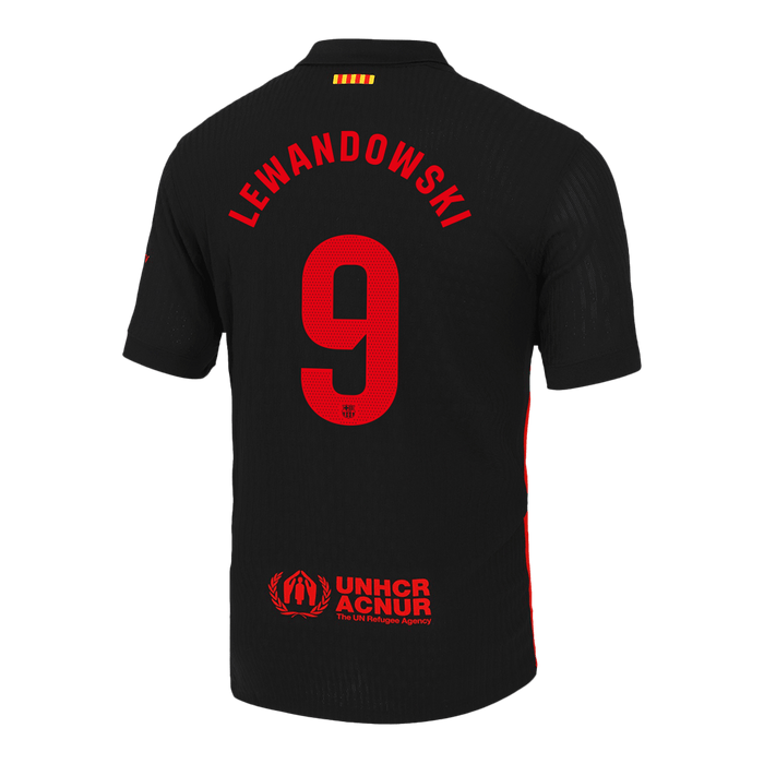 LEWANDOWSKI #9 Authentic Soccer Jersey Barcelona Away Shirt 2024/25 Spotify Logo Without Text