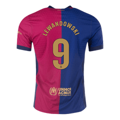 LEWANDOWSKI #9 Authentic Soccer Jersey Barcelona Home Shirt 2024/25 Spotify Logo Without Text