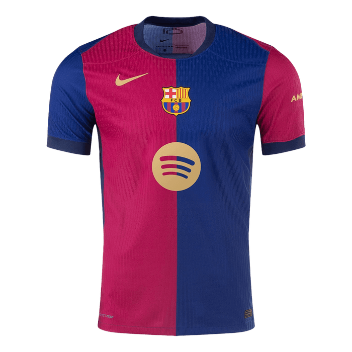 LEWANDOWSKI #9 Authentic Soccer Jersey Barcelona Home Shirt 2024/25 Spotify Logo Without Text