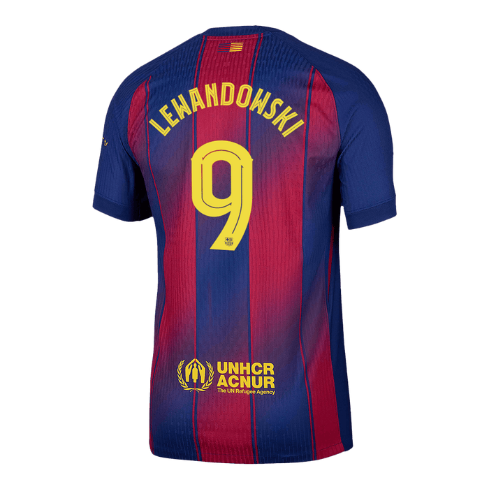 LEWANDOWSKI #9 Barcelona Home Authentic Soccer Jersey 2025/26 - UCL
