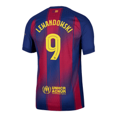 LEWANDOWSKI #9 Barcelona Home Authentic Soccer Jersey 2025/26 - UCL