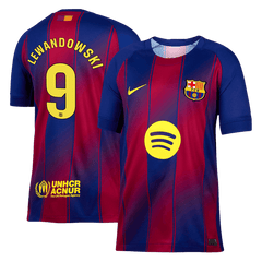 LEWANDOWSKI #9 Barcelona Home Soccer Jersey 2025/26