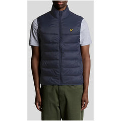 Image 1 : Gilet sans manches Lyle & Scott homme bleu avec fermeture zip — Delvale