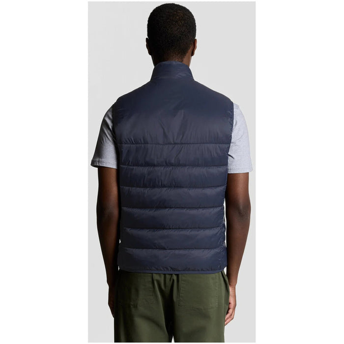 Image 2 : Détail gilet Lyle & Scott bleu homme avec poches frontales — Delvale