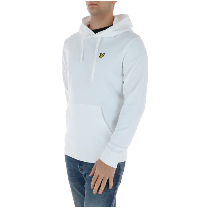 Image 3 : Sweat capuche Lyle & Scott blanc homme, vue de profil — Delvale