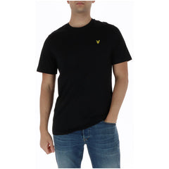 Image 4 : T-shirt blanc Lyle & Scott homme porté vue de profil — Delvale