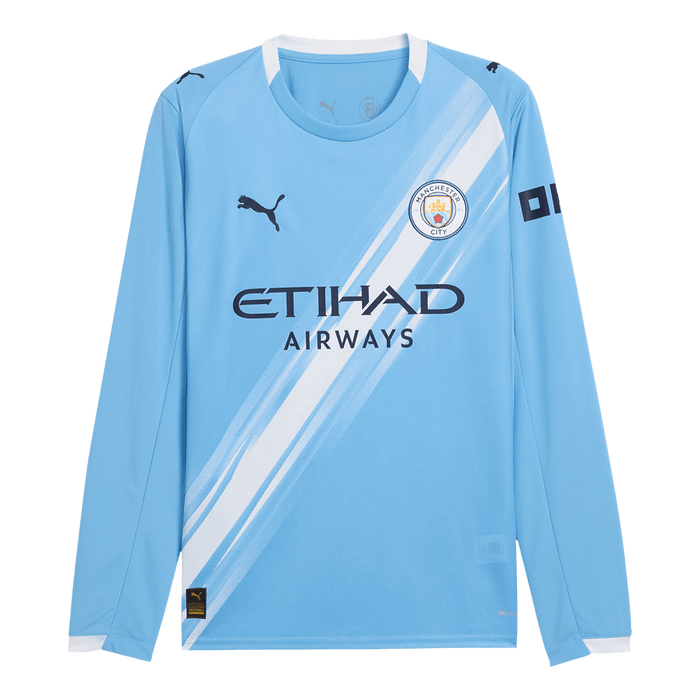 Manchester City Home Long Sleeve Soccer Jersey 2025/26 Blue