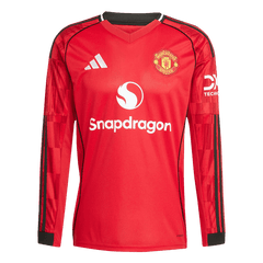 Manchester United Home Long Sleeve Soccer Jersey 2025/26