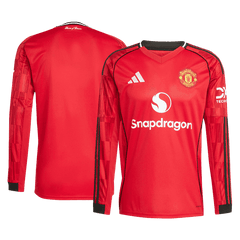 Manchester United Home Long Sleeve Soccer Jersey 2025/26
