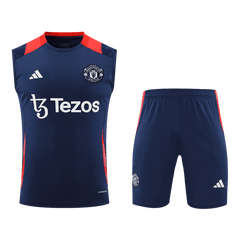 Manchester United Pre-Match Soccer Jersey Vest Kit(Jersey+Shorts) 2024/25
