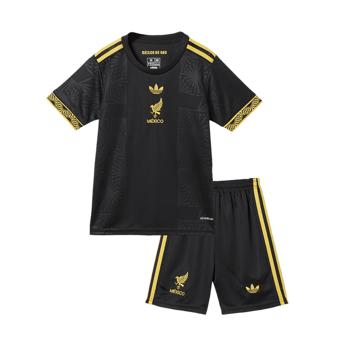 Mexico Third Away Kids Soccer Jerseys Kit 2025 - Gold Cup