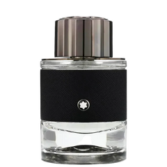 Montblanc Explorer EDP vue de face — détail bouchon et logo Montblanc étoile blanche