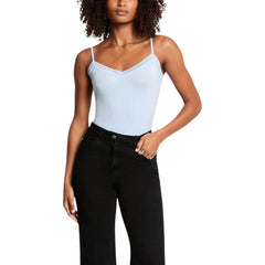 Image 1 : Débardeur Morgan De Toi femme bleu azur col V en viscose élasthanne — delvale