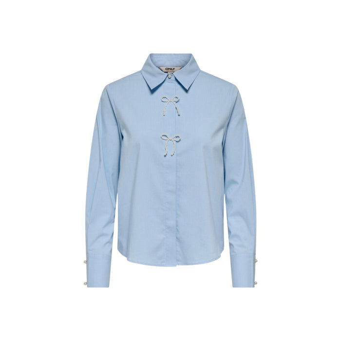 Image 3 : Chemise femme Only bleu azur, vue de dos silhouette fluide — Delvale