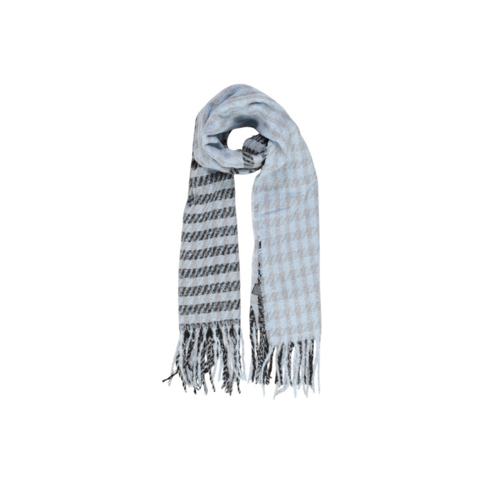 Image 1 : Écharpe Only femme bleue à motifs géométriques en polyester — delvale